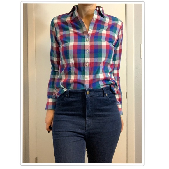 Classic Fit Non Iron Plaid Brook Brothers Oxford - Picture 2 of 8